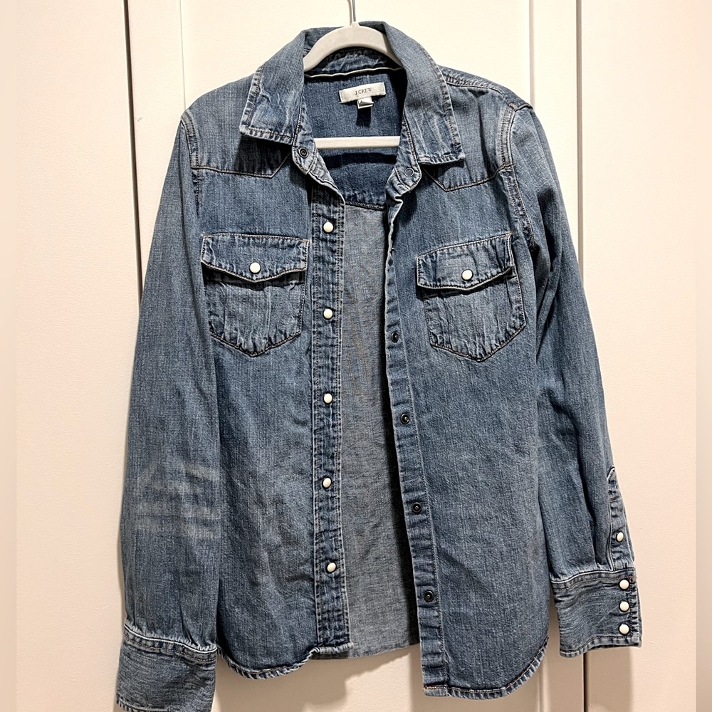 JCrew denim shirt jacket